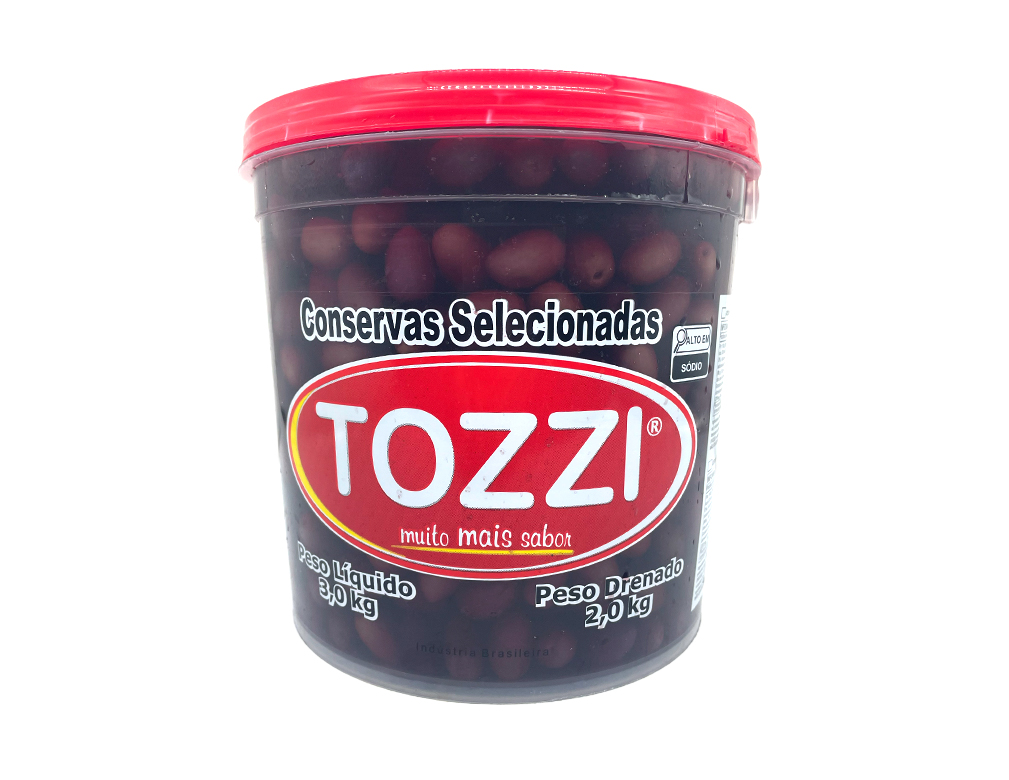 AZEITONA PRETA MIÚDA 36 X 50 TOZZI 2 KG (CX 4 BD)